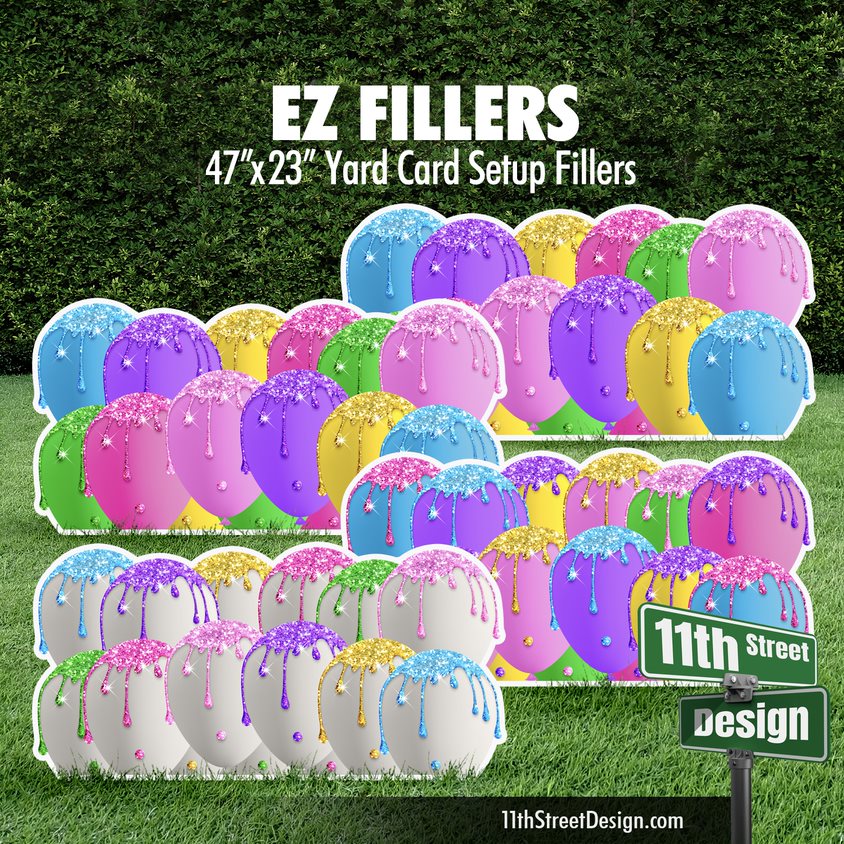 EZ Filler Balloons - Unicorn Rainbow Drip Panels 0003