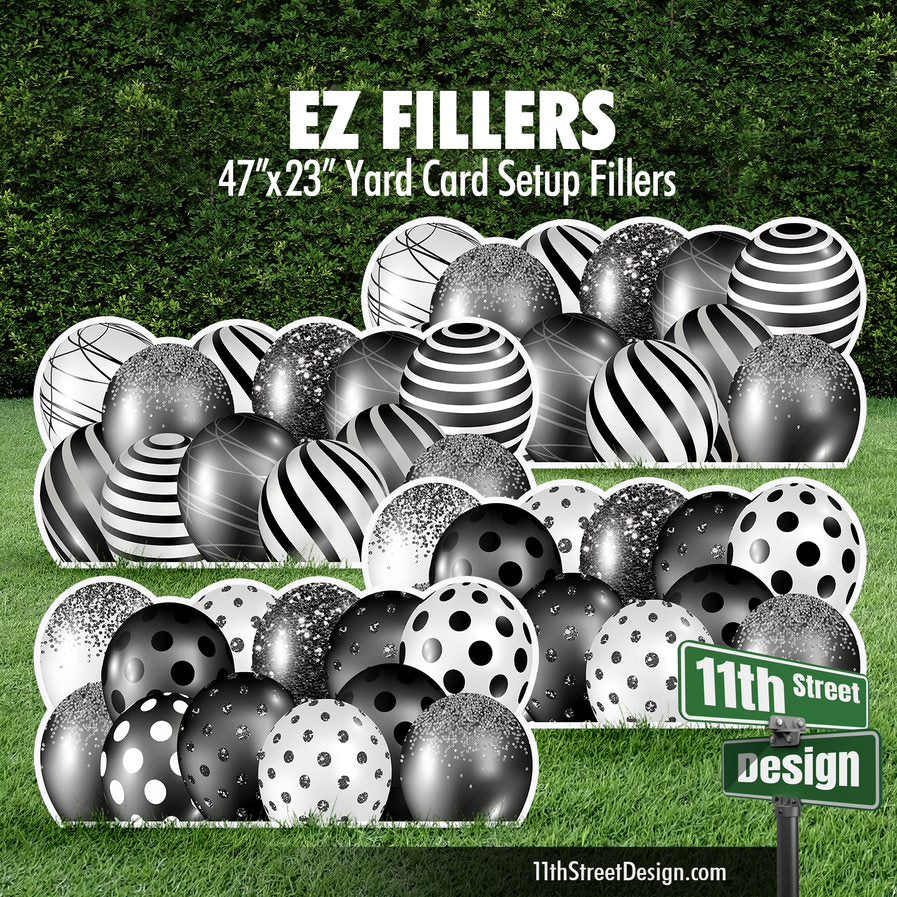 EZ Filler Balloons - Black Celebration Flair Panels