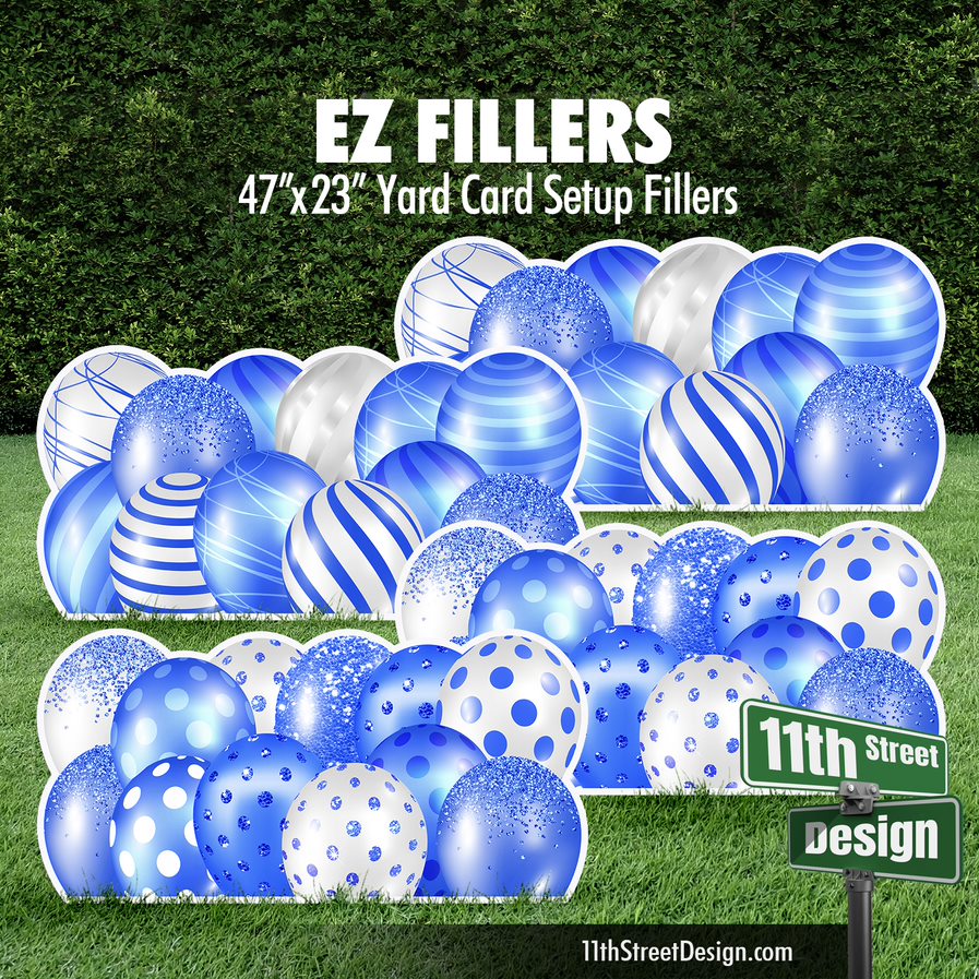 EZ Filler Balloons - Blue Celebration Flair Panels