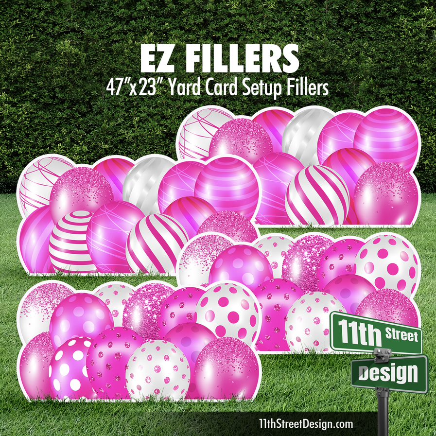 EZ Filler Balloons - Hot Pink Celebration Flair Panels
