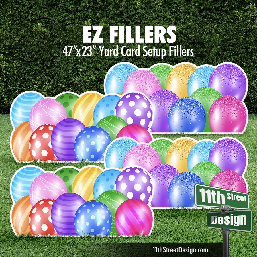 EZ Filler Balloons - Multi Color Celebration Flair Panels