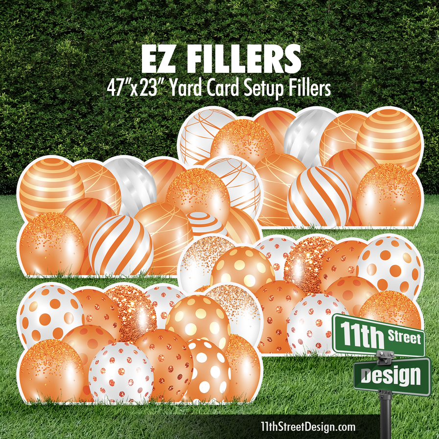 EZ Filler Balloons - Orange Celebration Flair Panels