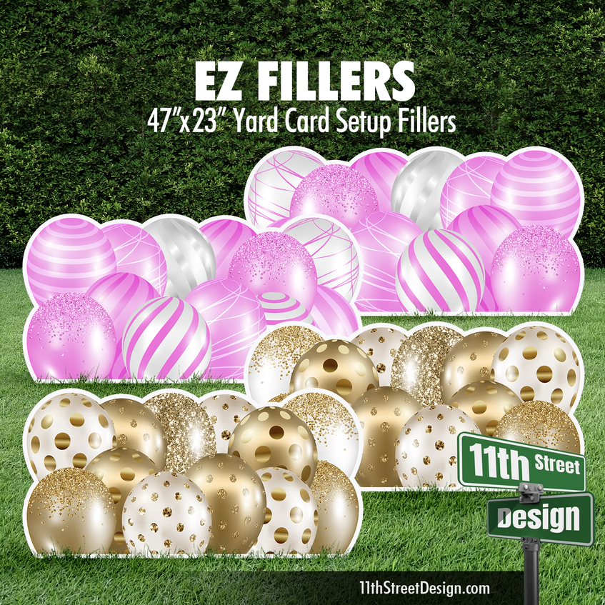 EZ Filler Balloons - Pink &amp; Gold Celebration Flair Panels