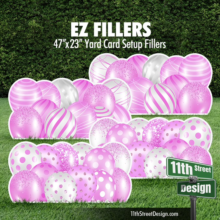 EZ Filler Balloons - Pink Celebration Flair Panels