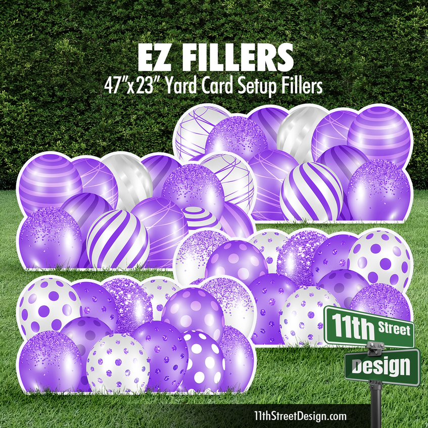 EZ Filler Balloons - Purple Celebration Flair Panels
