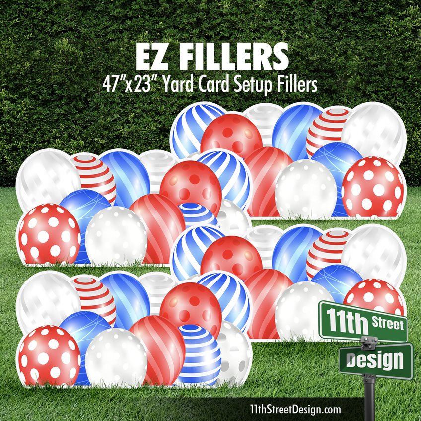 EZ Filler Balloons - Patriotic Red, White &amp; Blue Celebration Flair Panels