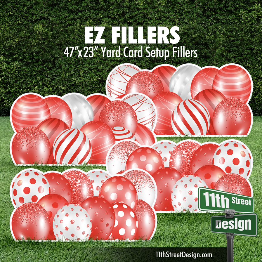 EZ Filler Balloons - Red Celebration Flair Panels