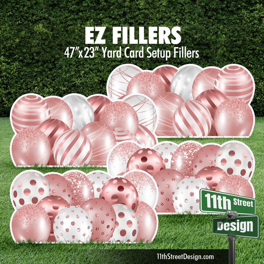 EZ Filler Balloons - Rose Gold Celebration Flair Panels