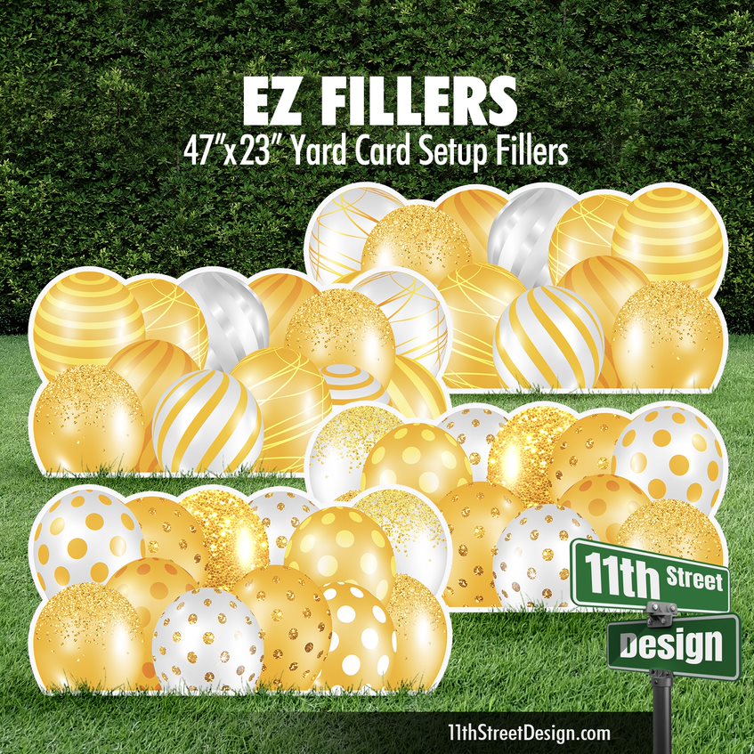 EZ Filler Balloons - Yellow Celebration Flair Panels