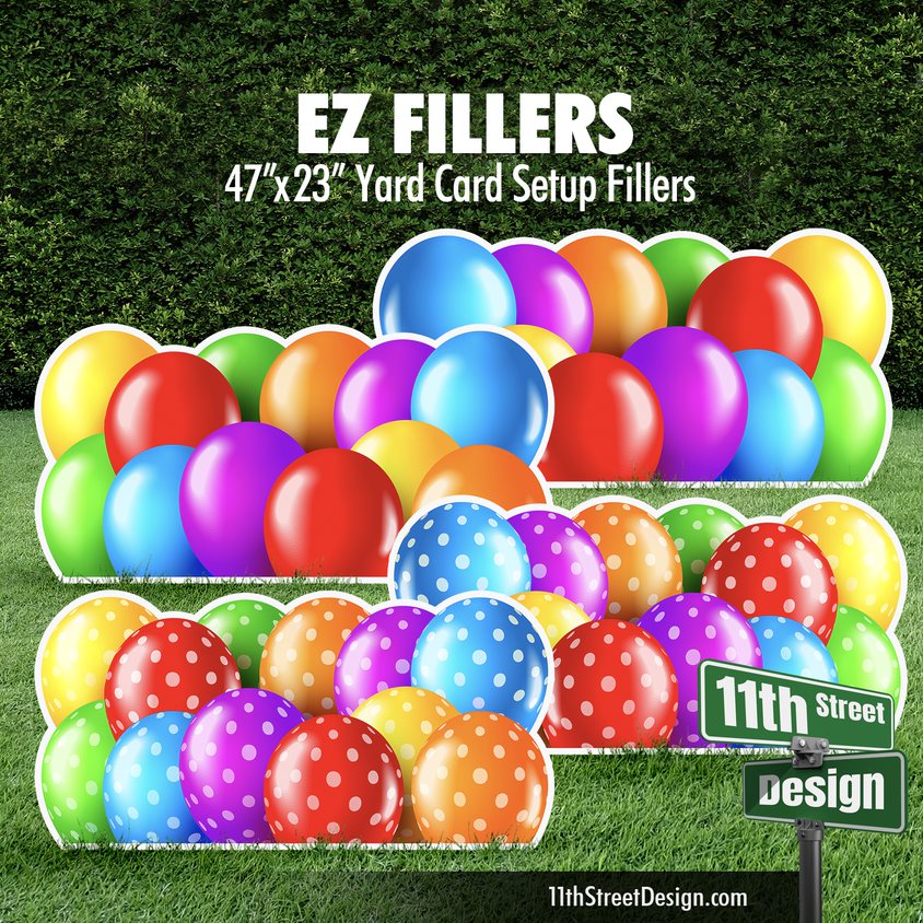EZ Filler Balloons - Multi Color Vibrant Panels