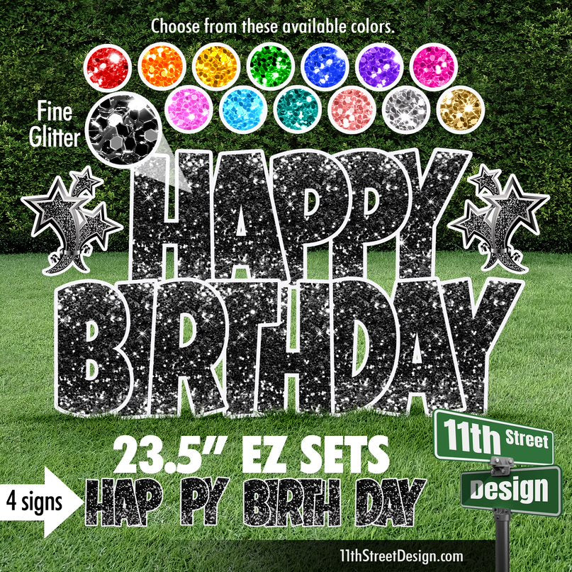 Happy Birthday EZ Set - Fine Glitter