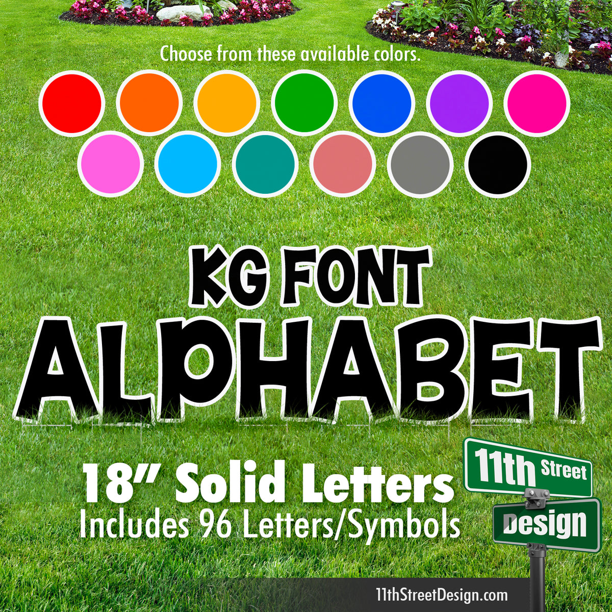 18&quot; KG Font Solid Full Alphabet Set