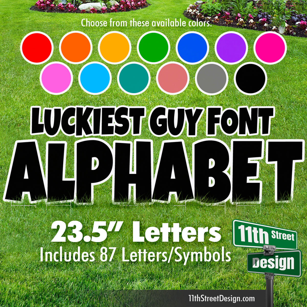 23.5&quot; Luckiest Guy Font Solid Full Alphabet Set