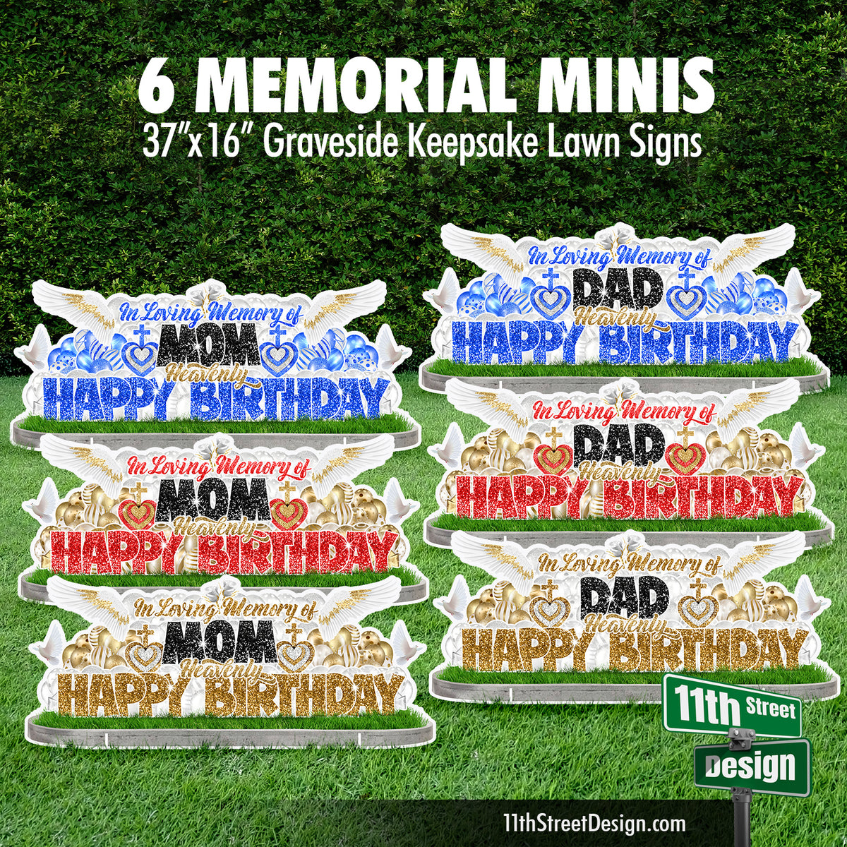 Memorial Minis Gravesite Keepsakes - Happy Heavenly Birthday