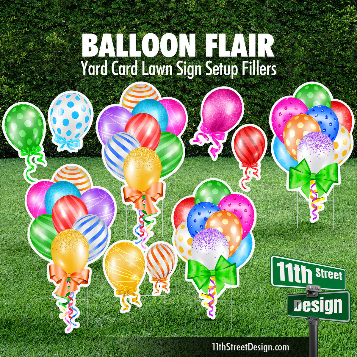 Multi Color Celebration Flair Balloon Bouquet Set