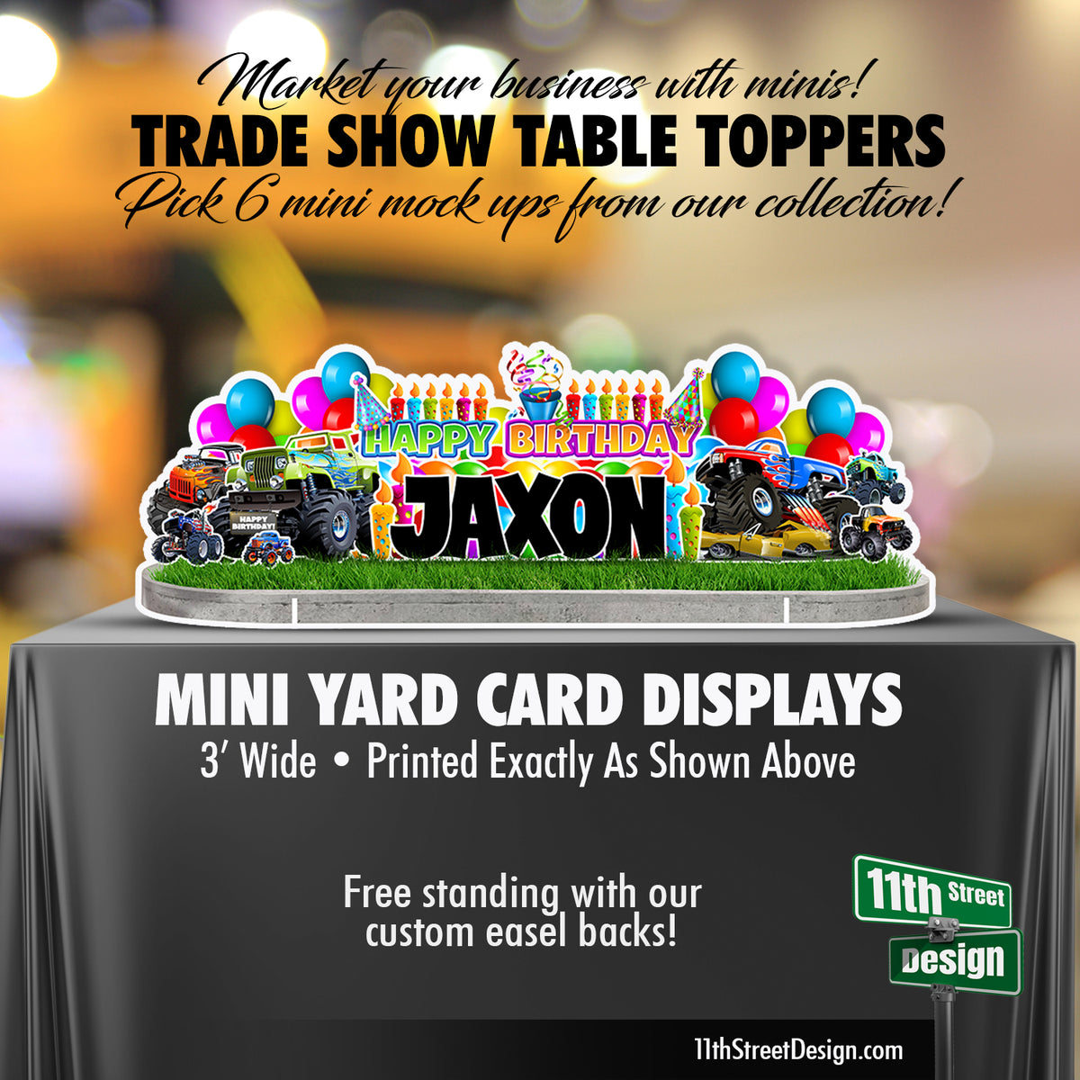 Pick 6 - Trade Show Table Toppers - Mini Yard Card Displays