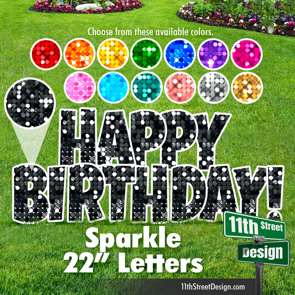 22” Sparkle Happy Birthday Set