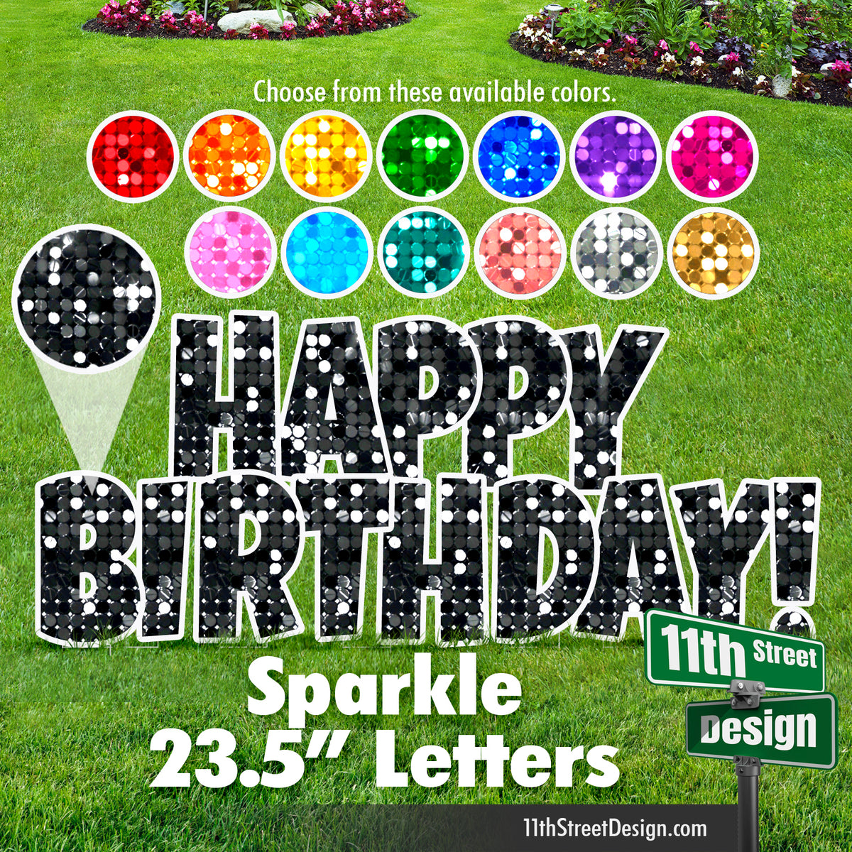 23.5” Sparkle Happy Birthday Set