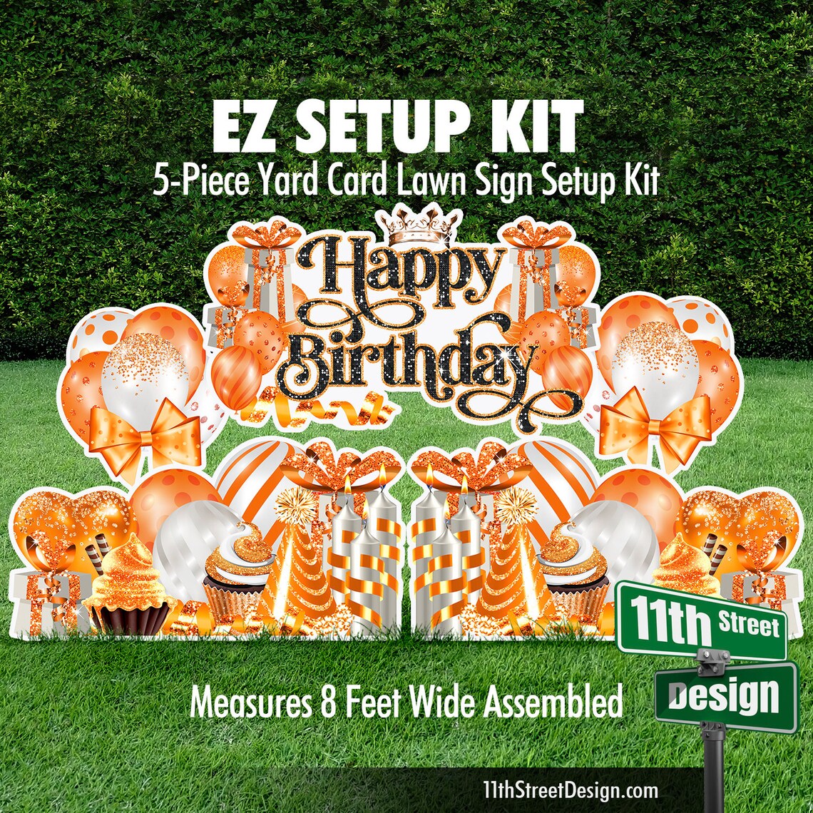 Happy Birthday EZ Setup Kit Orange