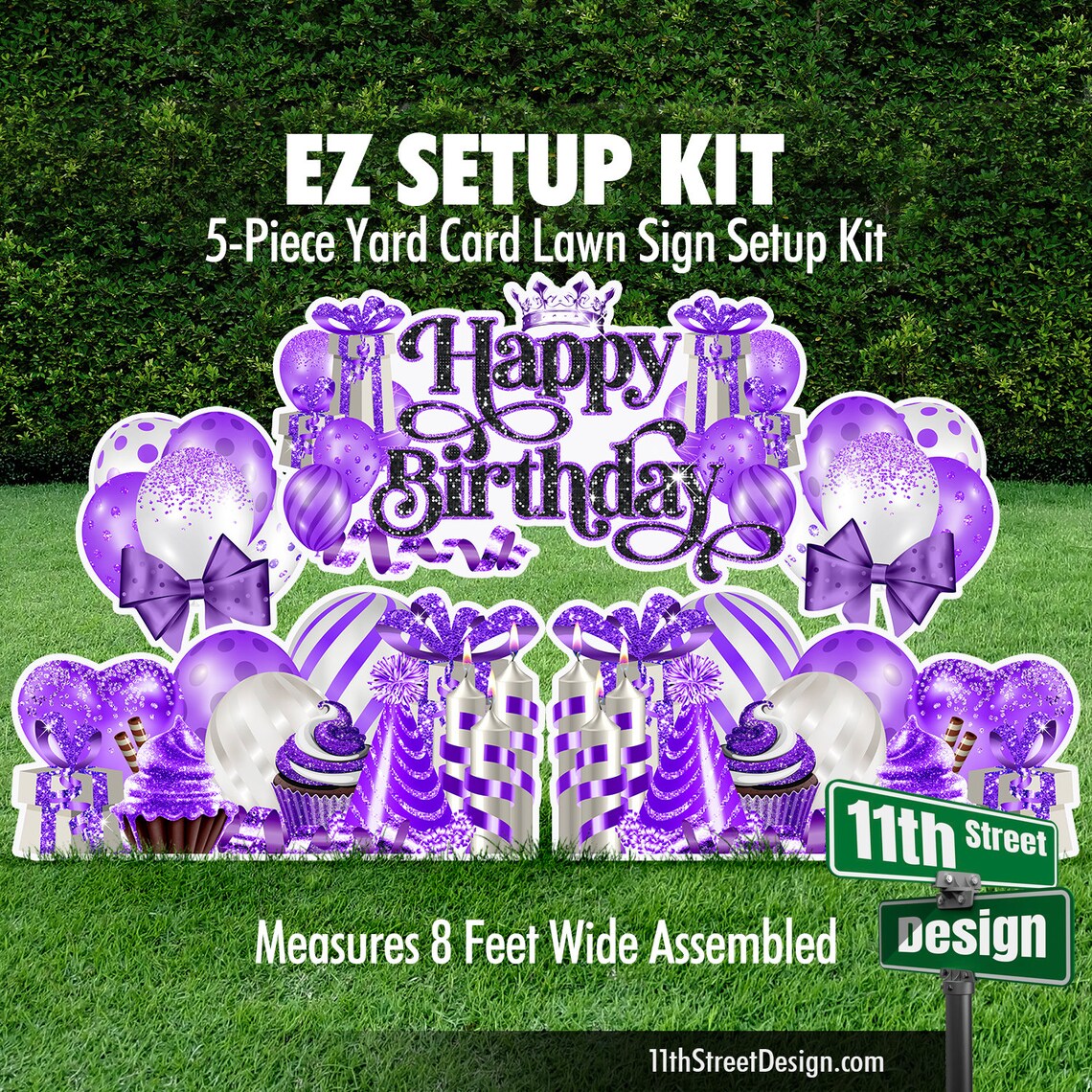 Happy Birthday EZ Setup Kit Purple