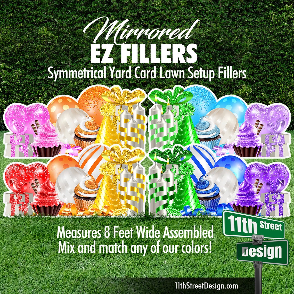 Mirrored EZ Fillers Celebration Flair Panels - Unicorn Rainbow 0003