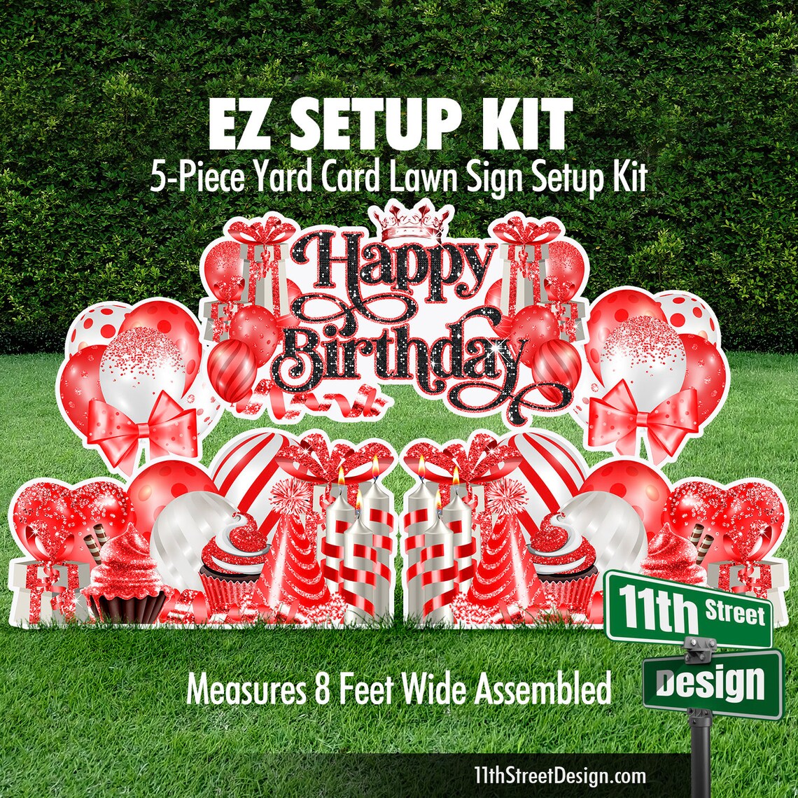 Happy Birthday EZ Setup Kit Red