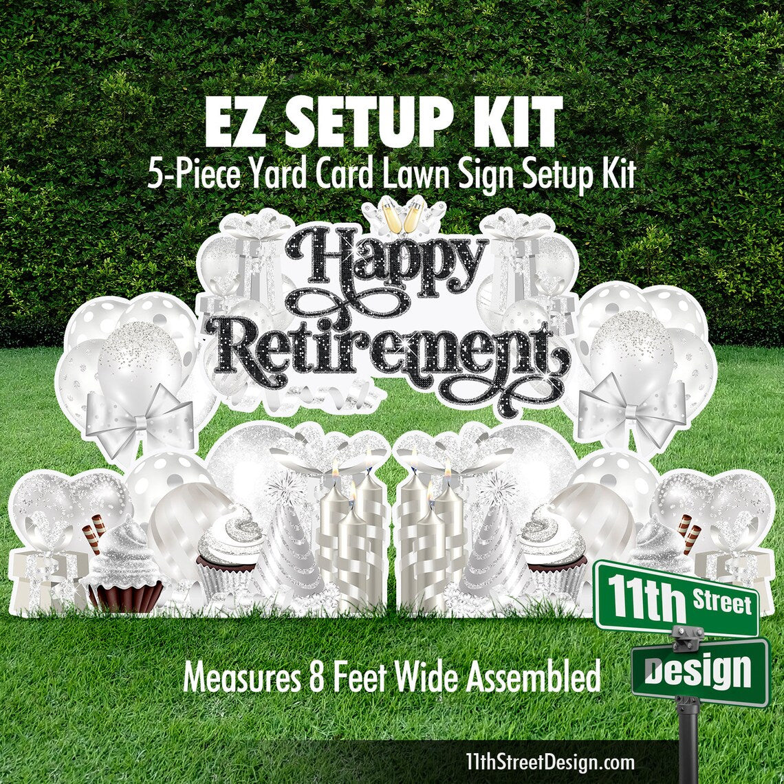 Happy Retirement EZ Setup Kit White