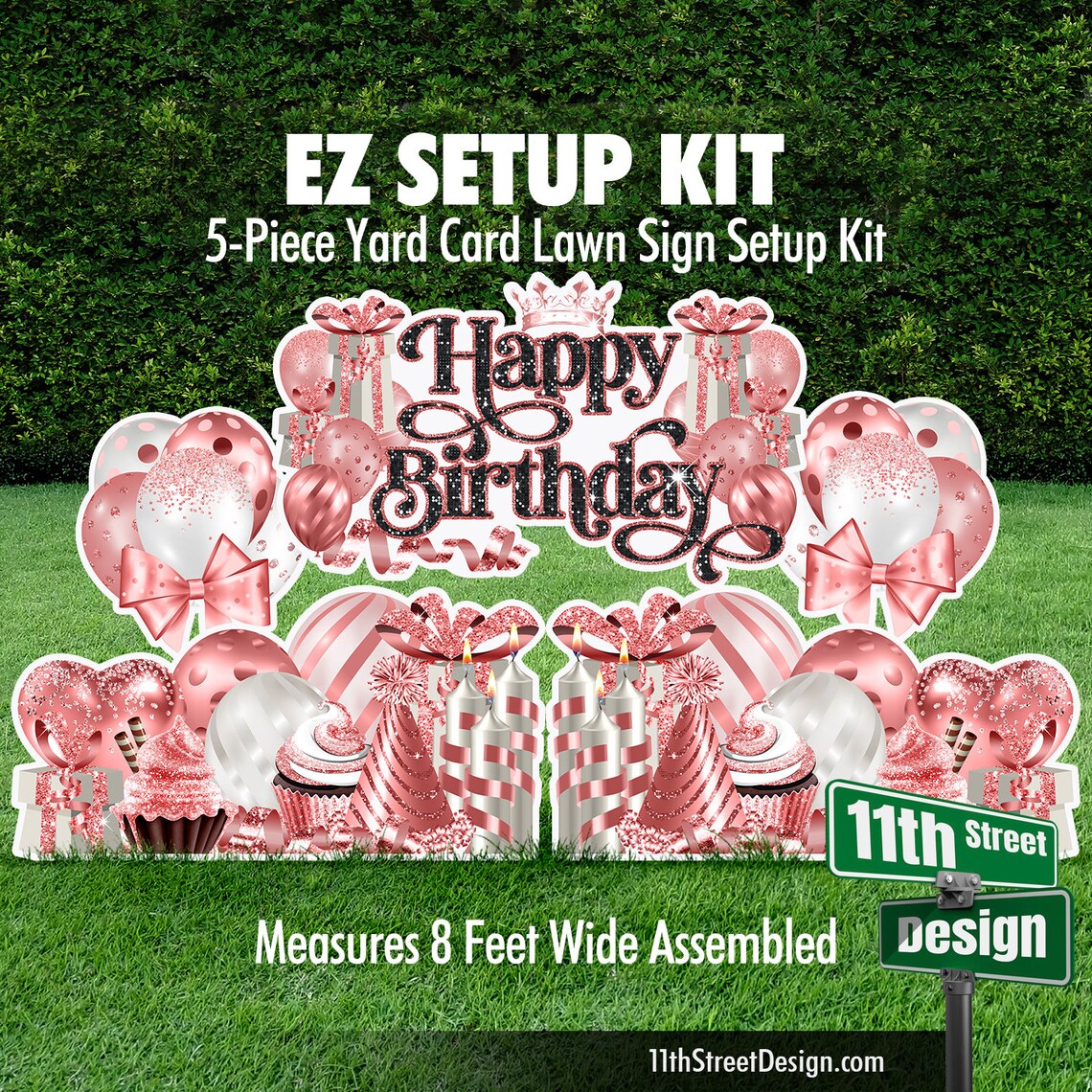 Happy Birthday EZ Setup Kit Rose Gold