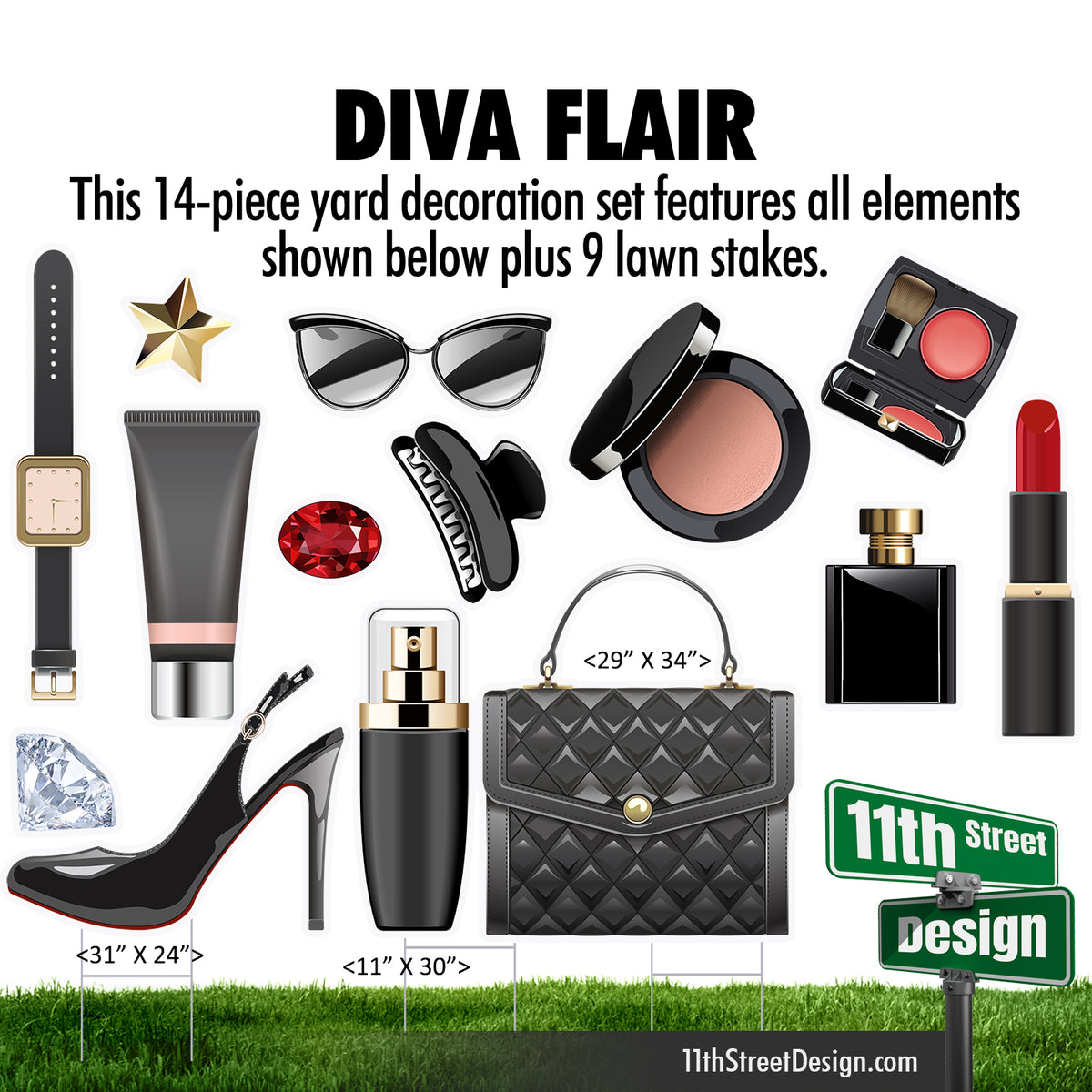 Black Diva Flair Set
