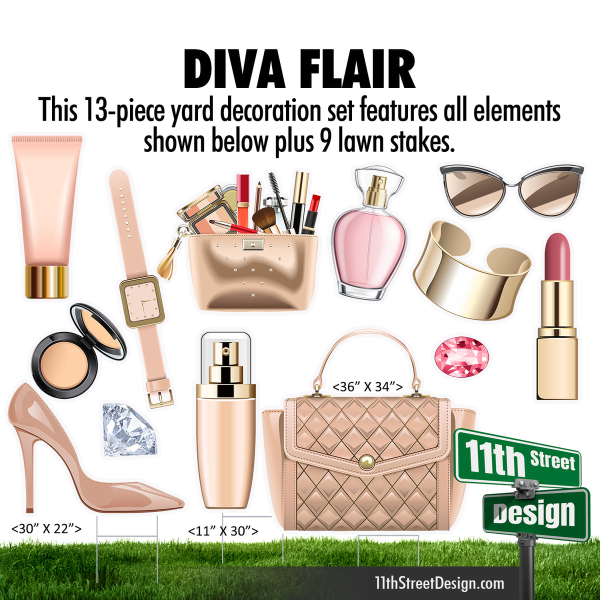 Rose Gold Diva Flair Set