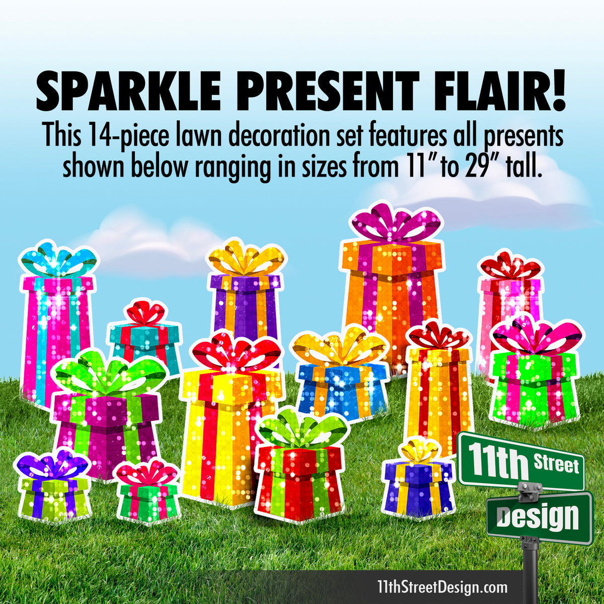 Multi Color Sparkle Presents Flair