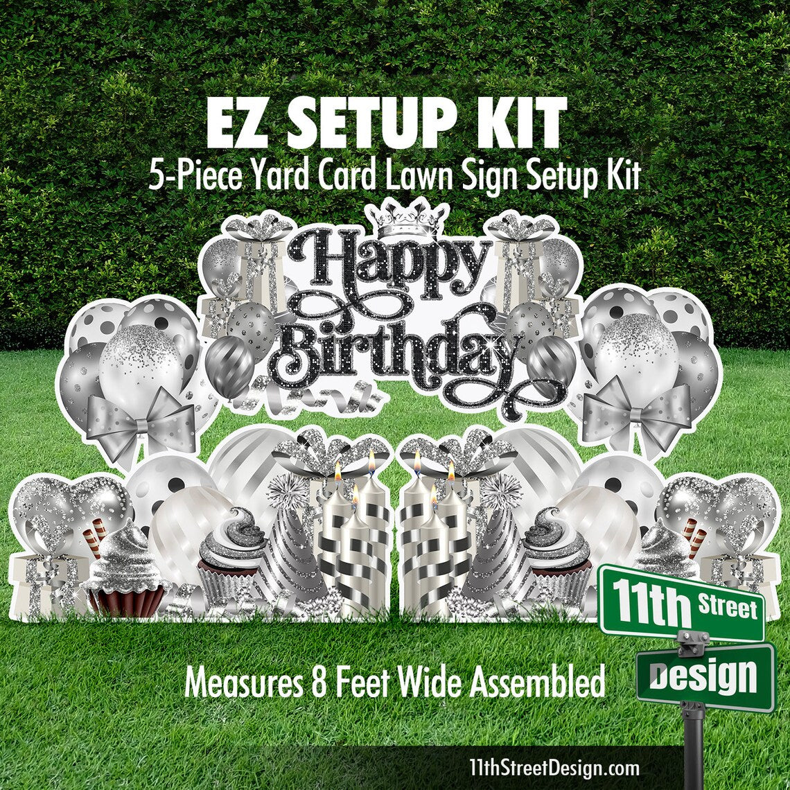 Happy Birthday EZ Setup Kit Silver