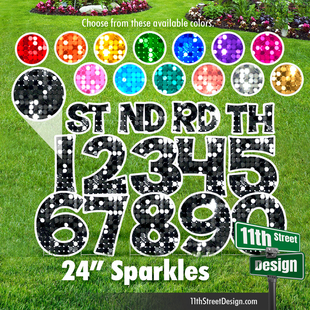 24” Sparkle Numbers Set