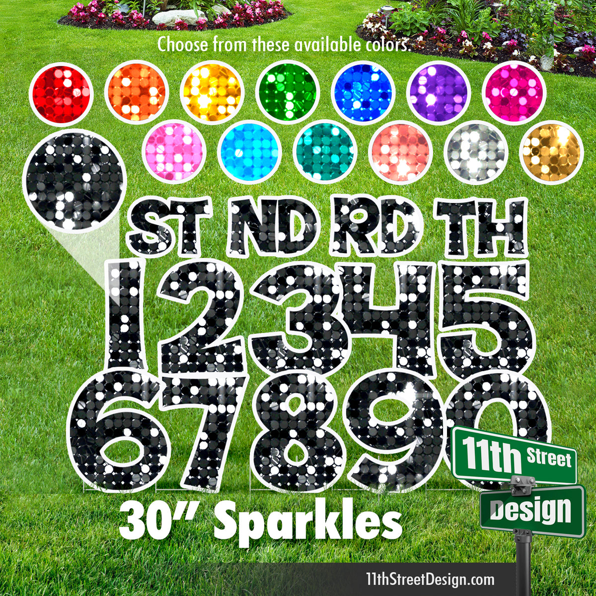 30” Sparkle Numbers Set