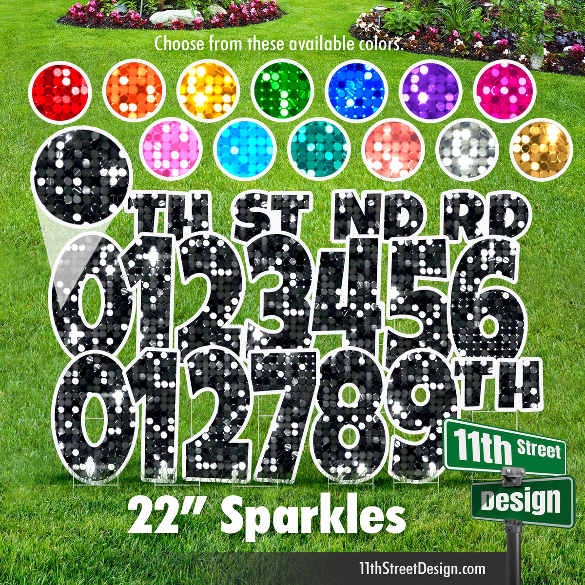 22” Sparkle Numbers Set