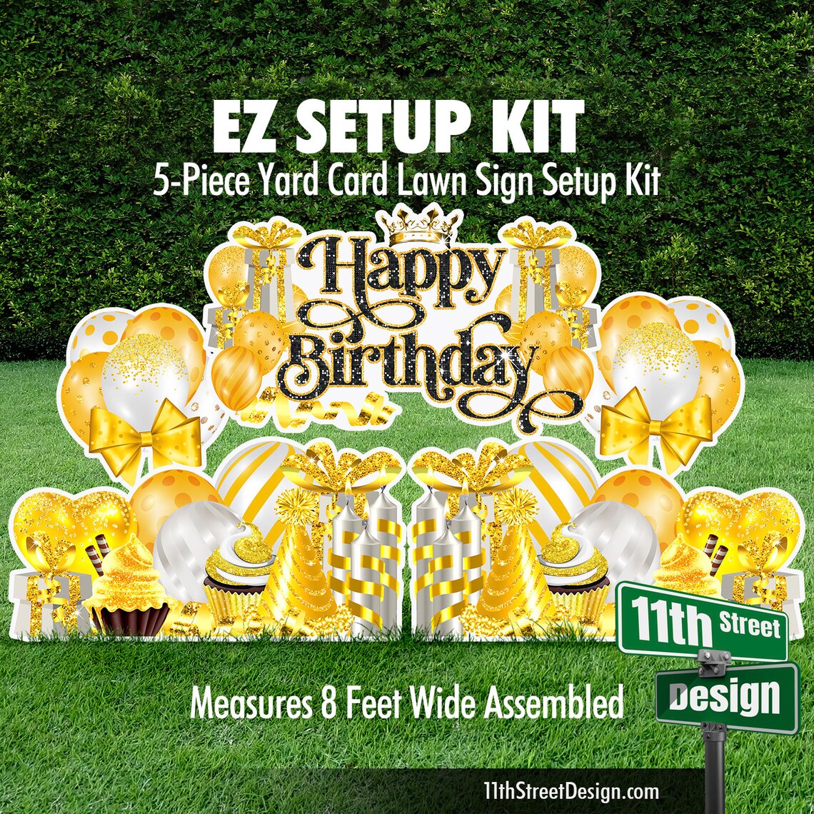 Happy Birthday EZ Setup Kit Yellow