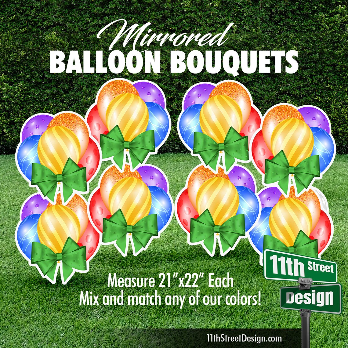 Rainbow Mini Mirrored Balloon Bouquets